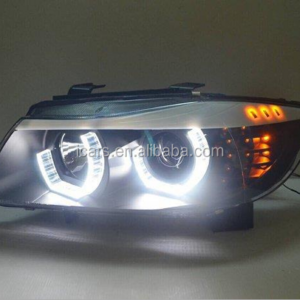 hot sale quality assembly headlight lamp LED angel eyes headlight for BMW E90 05-12