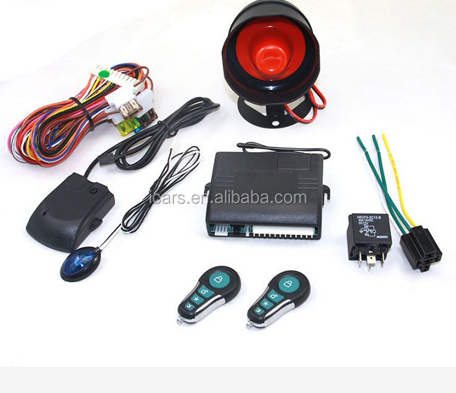 OEM available 2PCS remote controllers anti-thief one way car alarm system with best after-sale service