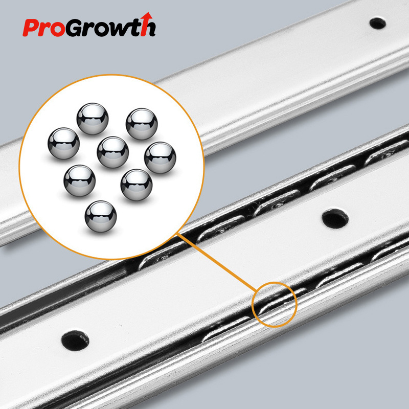 20mm wide drawer slide KC-284 two section three section steel IDA63 light load guide rail furniture track 200000