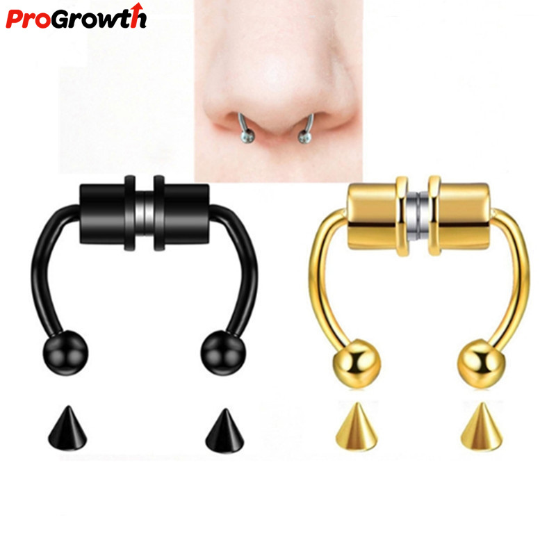 Fashion Jewelry Magnetic Nose Ring Non Piercing Jewelry Steel Clip Earring Popular Wholesale Europe American Nostril Accessories