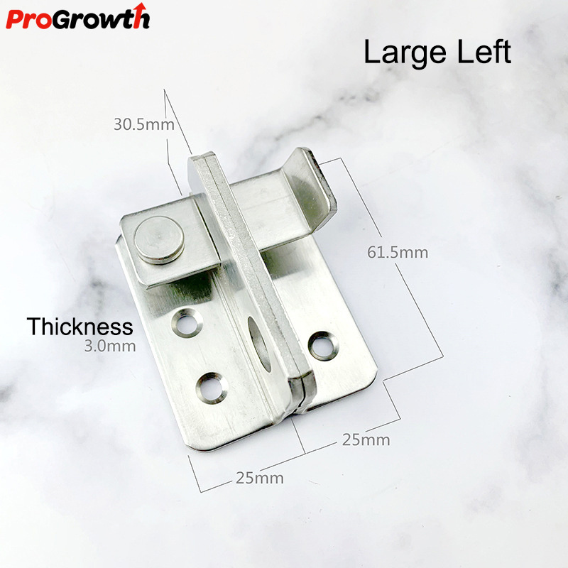 Thickened Stainless Steel Door Catches Window Anti-theft Safety Buckle Lock Hole Furniture Hardware Left Bolt Right Catch Latch