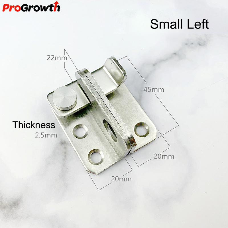 Thickened Stainless Steel Door Catches Window Anti-theft Safety Buckle Lock Hole Furniture Hardware Left Bolt Right Catch Latch