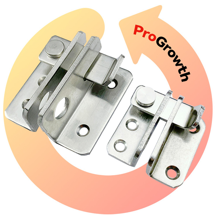 Thickened Stainless Steel Door Catches Window Anti-theft Safety Buckle Lock Hole Furniture Hardware Left Bolt Right Catch Latch