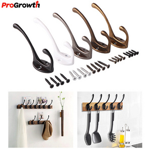 Black Solid Metal Wardrobe Hook Manufacturer Furniture Hardware Accessories Entryway Bathroom Coat Hooks