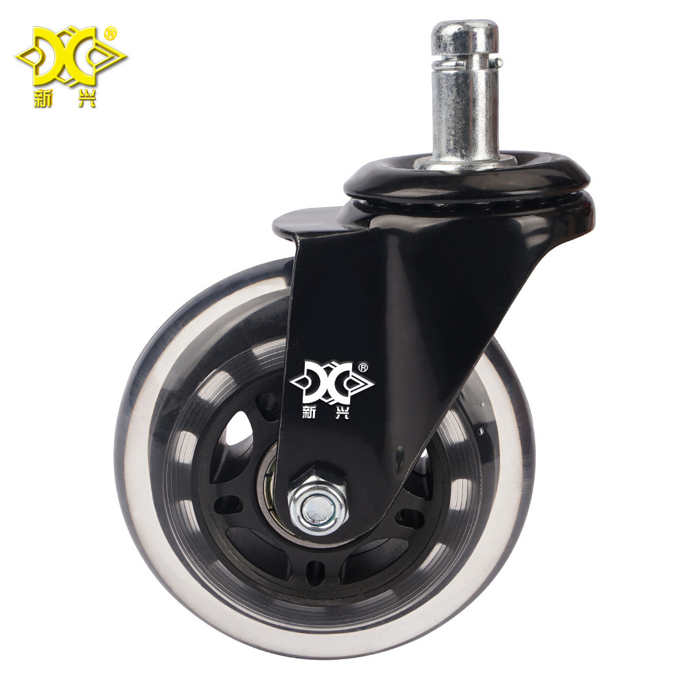 hot sale 3 inch PU Swivel Stem Caster Wheels for  office chair OEM