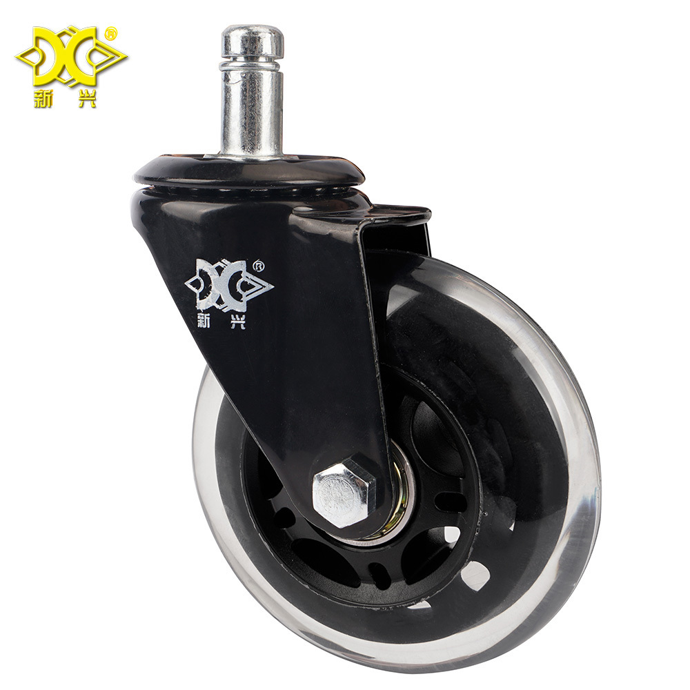 hot sale 3 inch PU Swivel Stem Caster Wheels for  office chair OEM