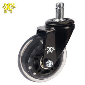 hot sale 3 inch PU Swivel Stem Caster Wheels for  office chair OEM