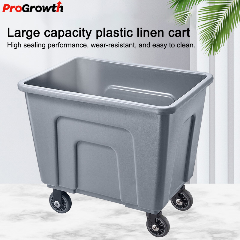 Conical Plastic Linen Cart Hotel Equipment Supplier Laundry Room Hospital Service Trolley Factory Material Collection GNF Bucket