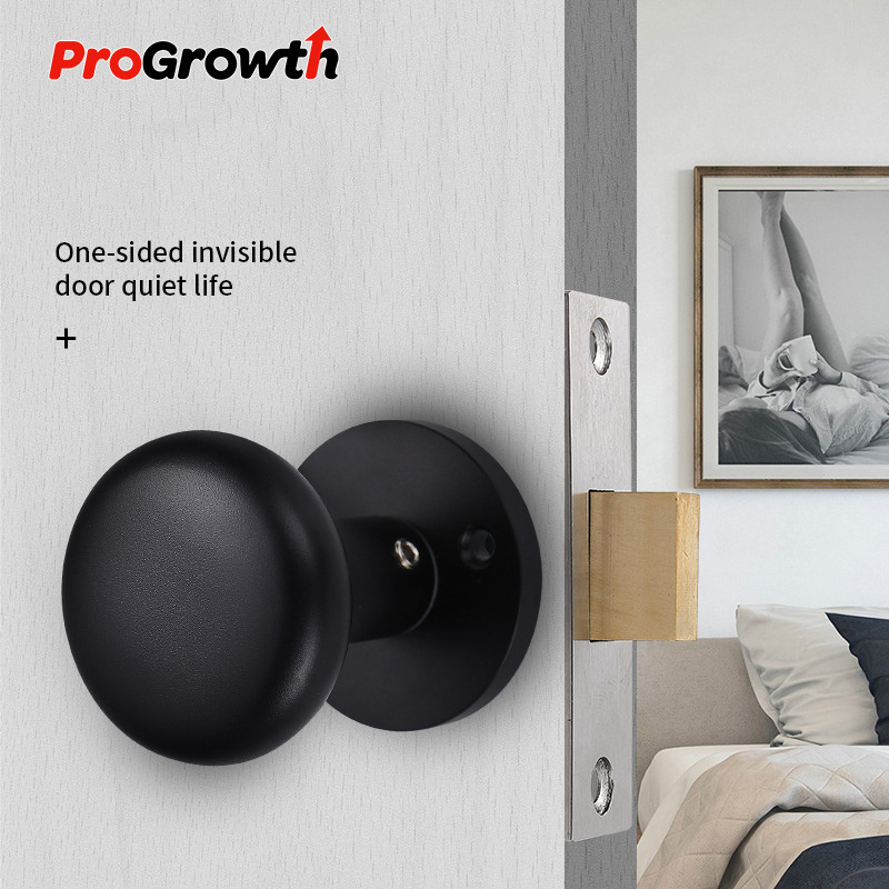 Invisible door lock space aluminum alumina concealed bedroom door living room wall double sided lock keyless handle