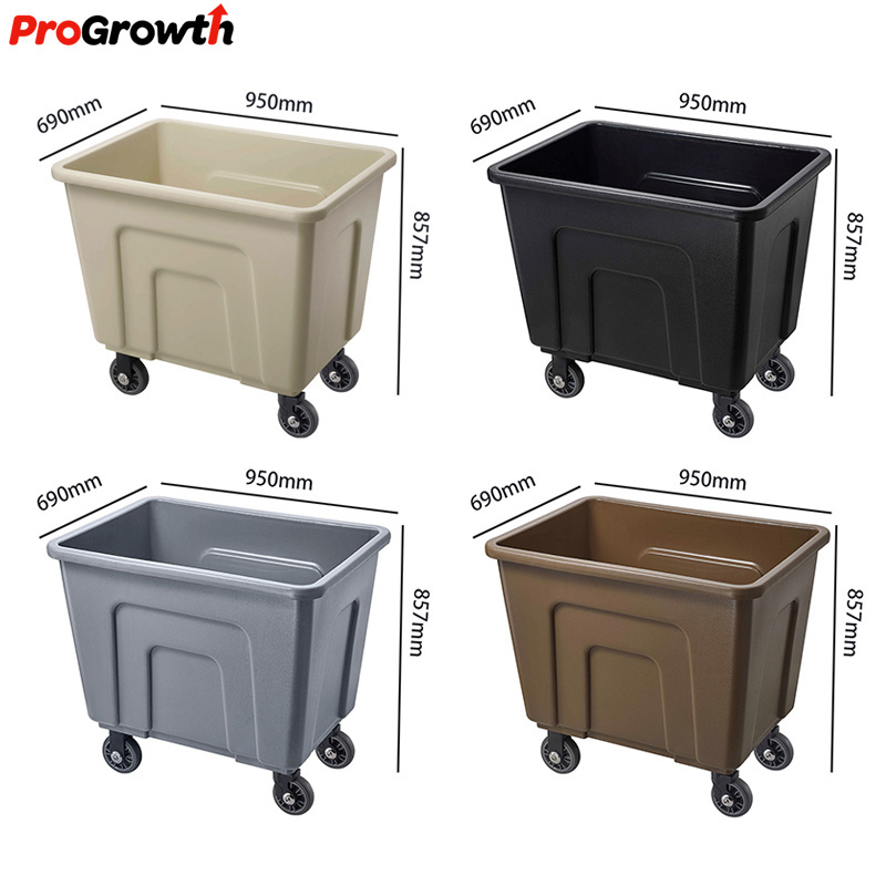 Conical Plastic Linen Cart Hotel Equipment Supplier Laundry Room Hospital Service Trolley Factory Material Collection GNF Bucket