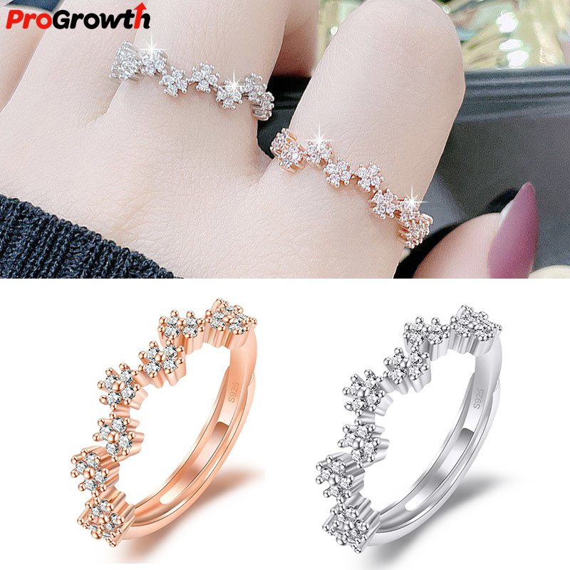 New Fashion Lucky Star Ring S925 Silver Fashion Ins Zircon Popular Fine Jewelry Rings Accessories Flower Clover Gold Ring