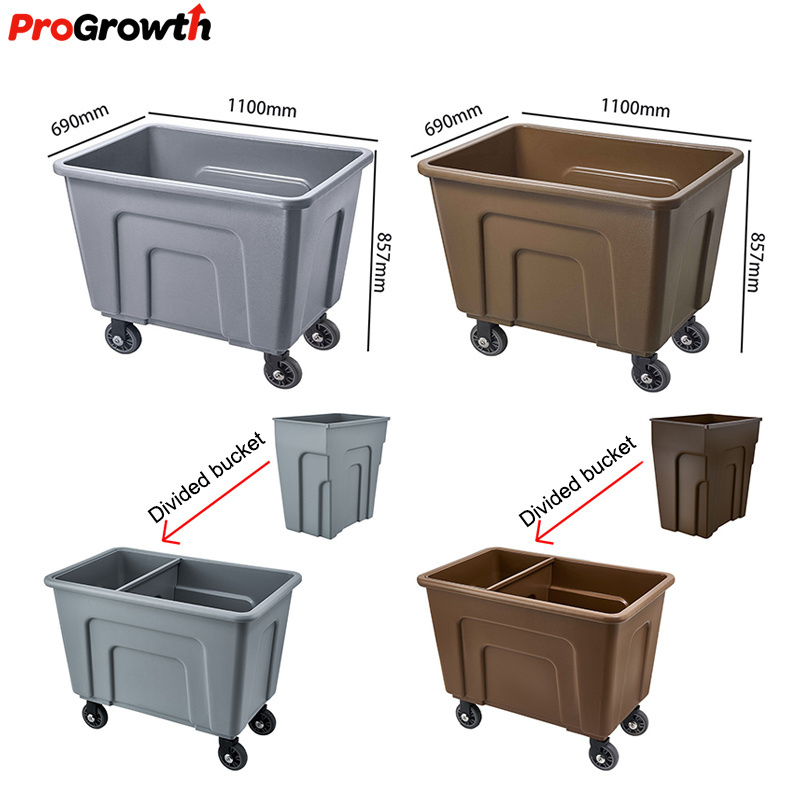 Conical Plastic Linen Cart Hotel Equipment Supplier Laundry Room Hospital Service Trolley Factory Material Collection GNF Bucket