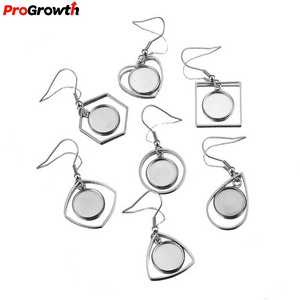 Stainless Steel 12mm Time Gem Ear Hook DIY Jewelry Geometric Irregularity Earring Support Pendant Fashion Accessories Fittings