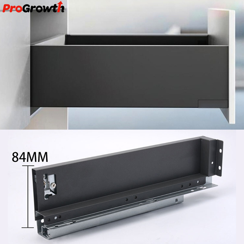 Upgraded Ultra-thin Buffered Damping Kitchen Drawer Slide Furniture Hardware Cabinet Adjustment Steel Plate Slide Rails