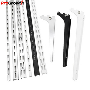 Manufacturers AA Pillar Channel Double Slotted Wall Upright Metal Shelf Bracket Goods Shelves Glass Hanging Brackets