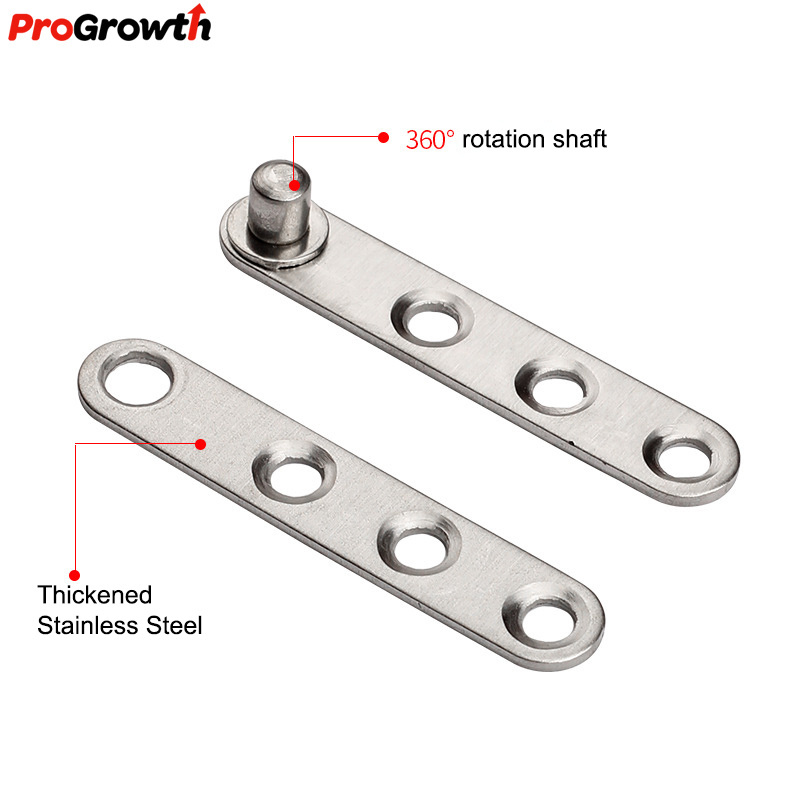 Thickened Straight Hinge Stainless Steel Pivot Hinge Furniture Hardware Flipping Door Upper Lower Flush Hinges Accessories