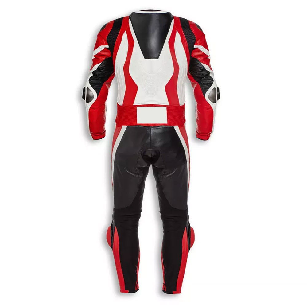 2022 Customized Motorbike Leather Suits cowhide leather red and black motorbike leather suit custom made racing Track suit