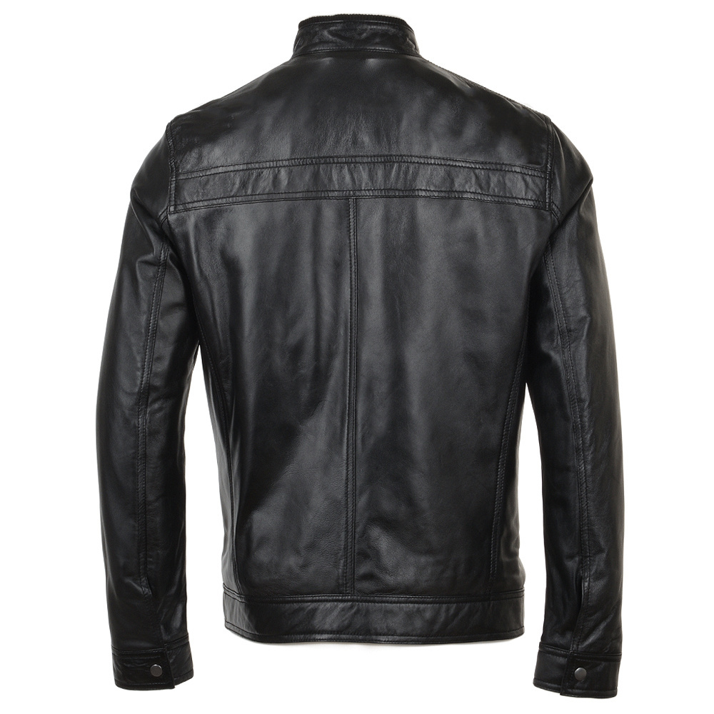 Wholesale Best quality men's Custom Brown Leather Jacket New Fashion men's Casual leather Jacket