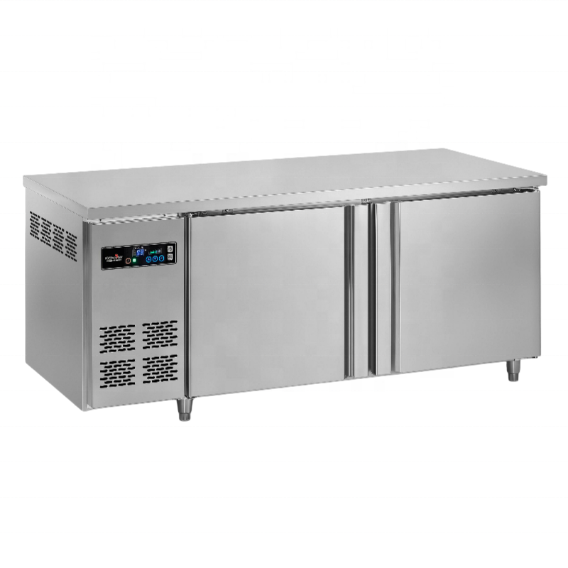 Stainless Steel Refrigerated Pizza Sandwich Salad Bar Prep work table counter top kitchen refrigerator fridge chiller freezer