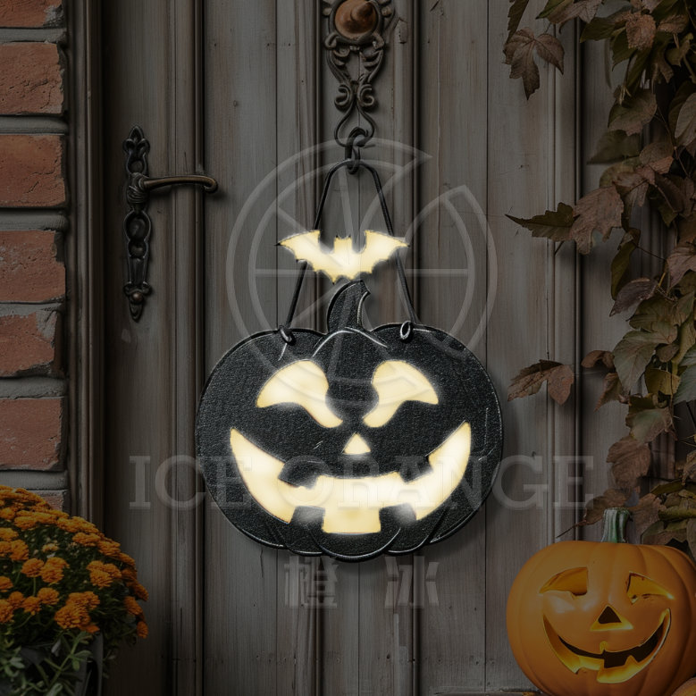 Halloween Metal Door Hanging Decor Board Front Door Decorative Board Wall Hanging Home Decoration