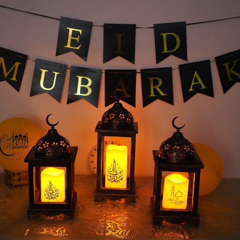 Ramadan Lantern 2022 Muslim Ramadan Wooden Wind Lantern Craft Arabian Lantern Eid Decorative Lighting