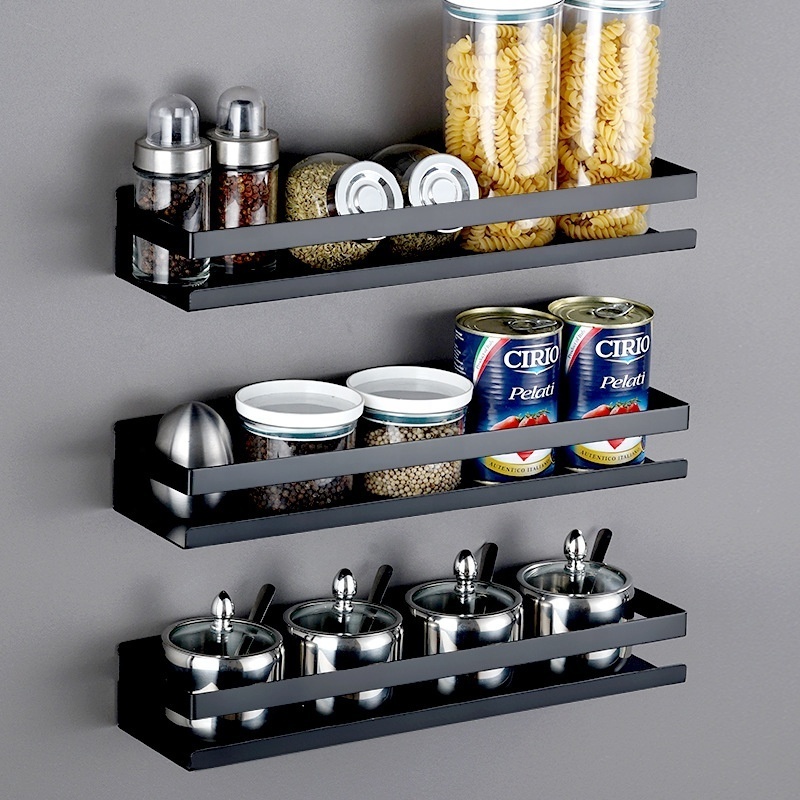 2 Tier Stainless Metal Wall Mounted Kitchen Storage Racks and Shelving Units