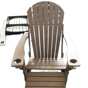 Brisbane Adirondack Chair Reclining Portable Folding Sun Beach Chair with Cup Holder