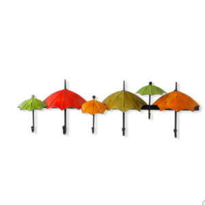 Ornament Hook for Clothes Colorful Metal Umbrella Design Hanging Wall Hook Multi functional for Home Kitchen Decoration