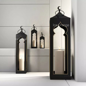 Customized Metal Different Sizes Masjid Window Lantern for Ramadan Home Decoration