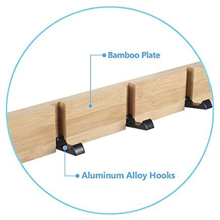 Manufacture Hot-selling Wall Mounted Solid Wood Retractable Coat Hooks for Living Room Bed Room and Entryway