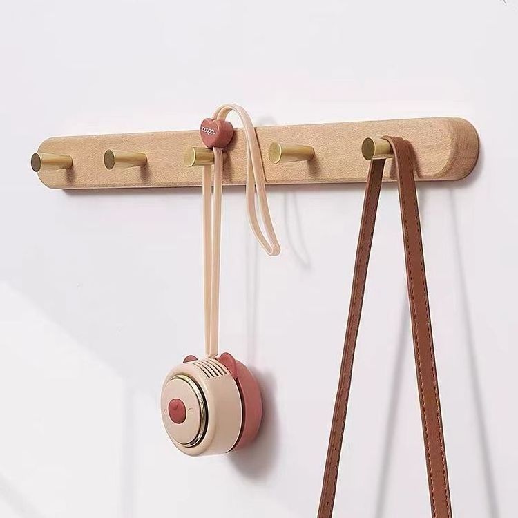 Customized Multifunctional Bedroom Bathroom Wall Mounted Nordic Wooden Hook Clothes Coat Towel Organizer Rack