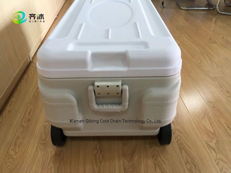 factory  wheel roto cooler rotomolded ice cooler box ice box Plastic pu foam Outdoor ice chest cooler With Handle