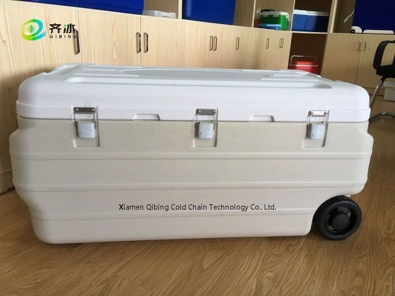 factory  wheel roto cooler rotomolded ice cooler box ice box Plastic pu foam Outdoor ice chest cooler With Handle