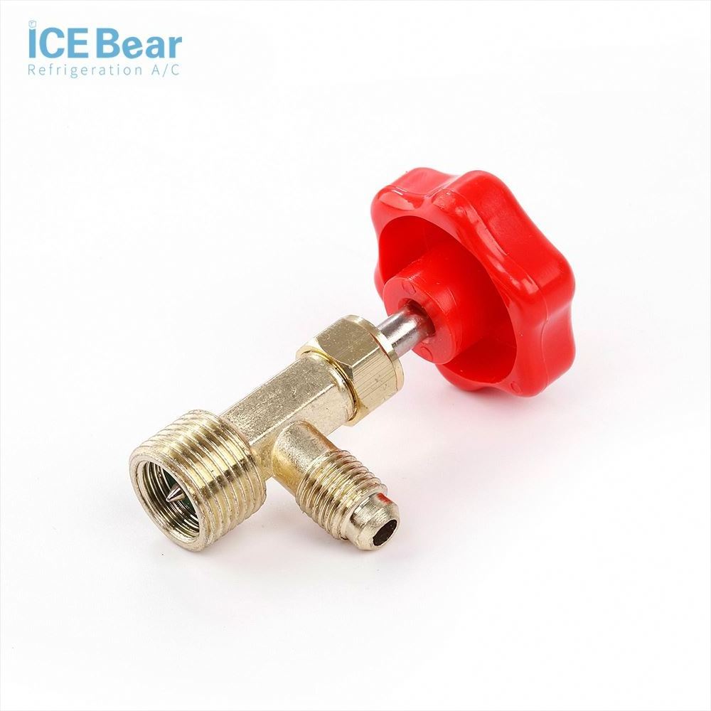 R134A Self-Sealing Can Tap Valve Dispenser Tool with Tank Adapter and Valve Core Remover for Air Conditioner