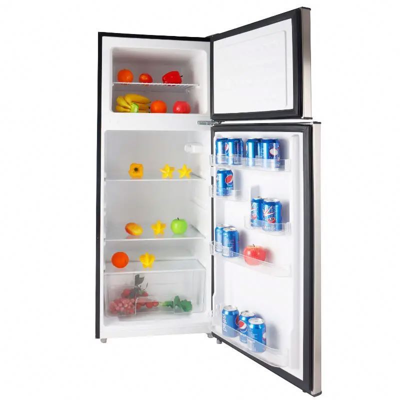 210L 7.4 Cu.Ft Cheap Price With Handle Home Use Double Door Round Mini Fridge