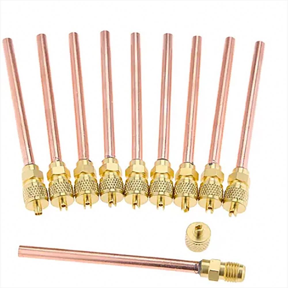 Used On The Freezer Unit Hot Selling Double Sealing High Stress Corrosion Resistance Refrigerant Gas Charging Pin Valve