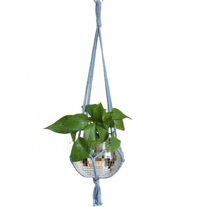 ICEBLUE HD Macrame Plant Pots Mirror Disco Ball 4" Hanging Flower Pots