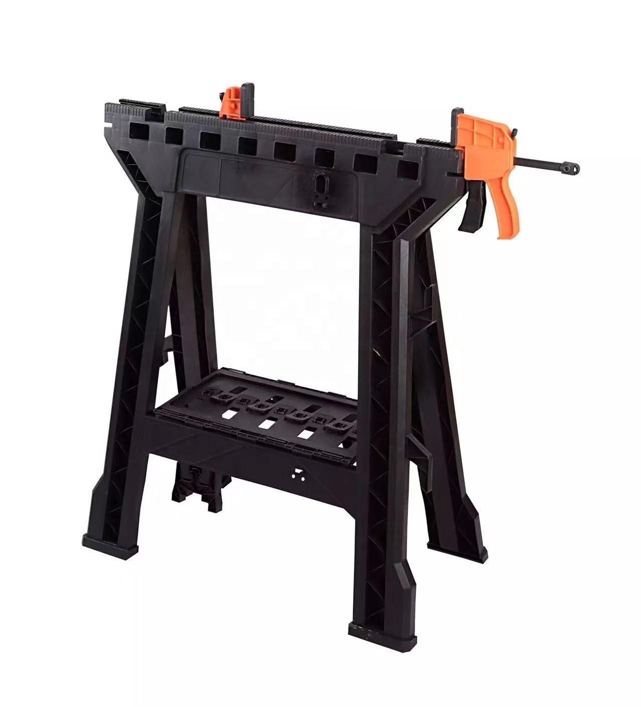 2024 Hot Sale Fold Away Cutting Twin Pack Trestle Plastic Sawhorse