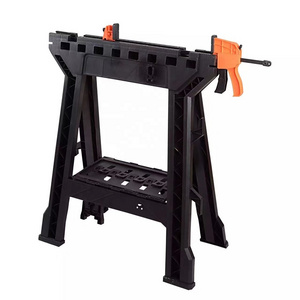 2024 Hot Sale Fold Away Cutting Twin Pack Trestle Plastic Sawhorse