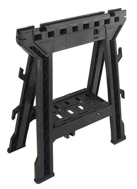 Home Use DIY Wood  Working Stand  Black Adjustable Sawhorse