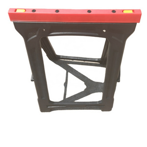 Competitive Price Portable Adjustable Plastic Sawhorse Folding with Anti Slip Mat