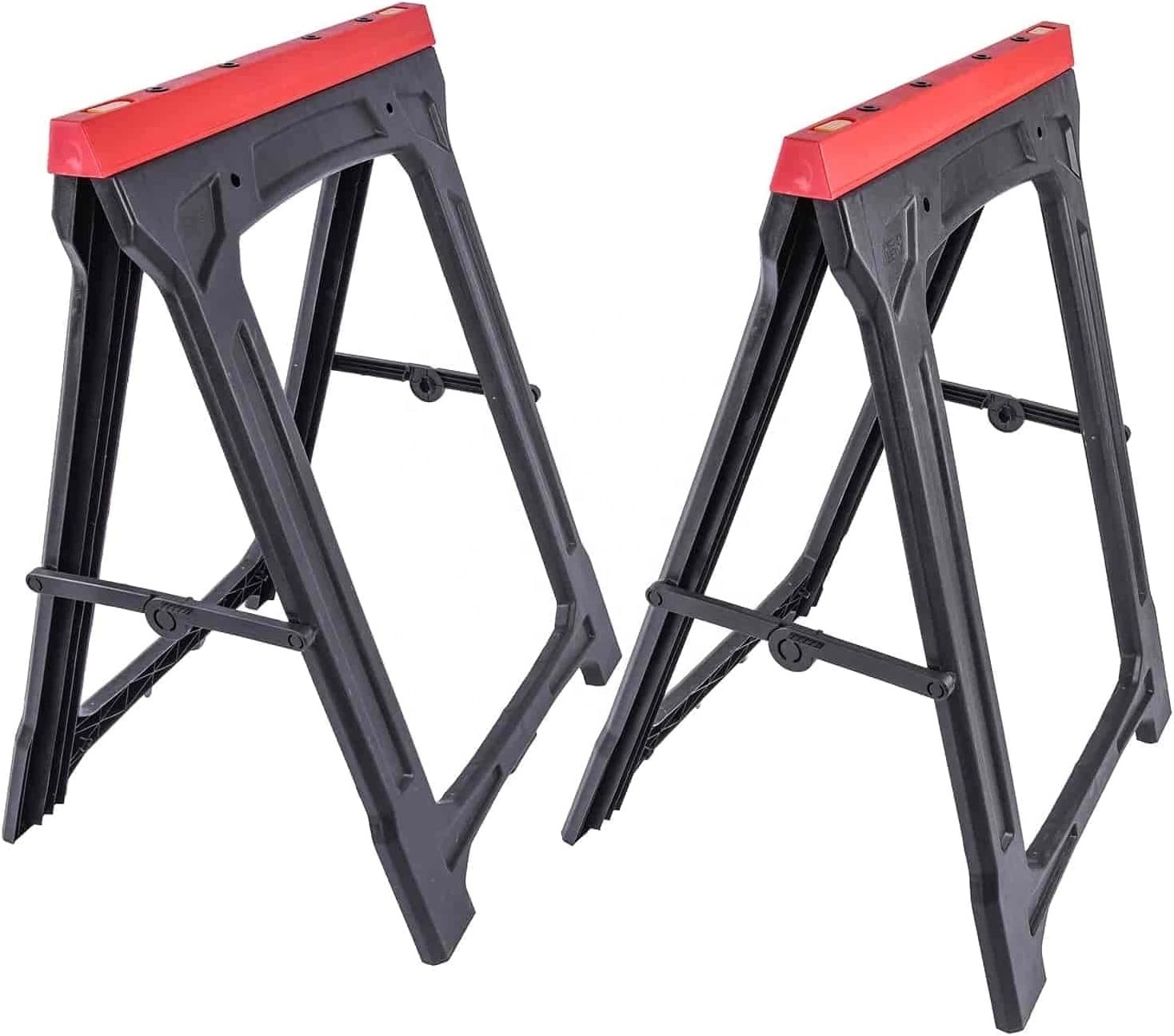 Weather Resistant Polypropylene to Provide Superior Support and A Stable Solid Work Surface Folding Worktable Sawhorse