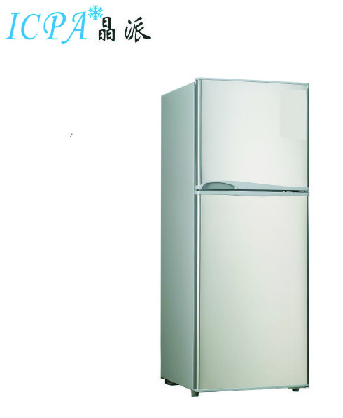 Solar Refrigerator 132 liter no Battery DC compressor Double Door Energy Fridge Freezer