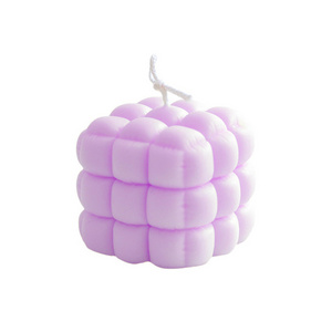 Modern Design Home Decoration Crafts Bee Wax Soy Scented Candles  Bubble Cube Candles