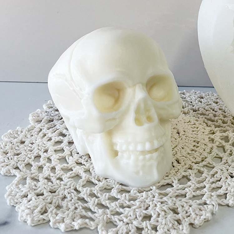 Novelty Custom Halloween Easter Cool Human Skulled Gothic Scented Candles For Halloween