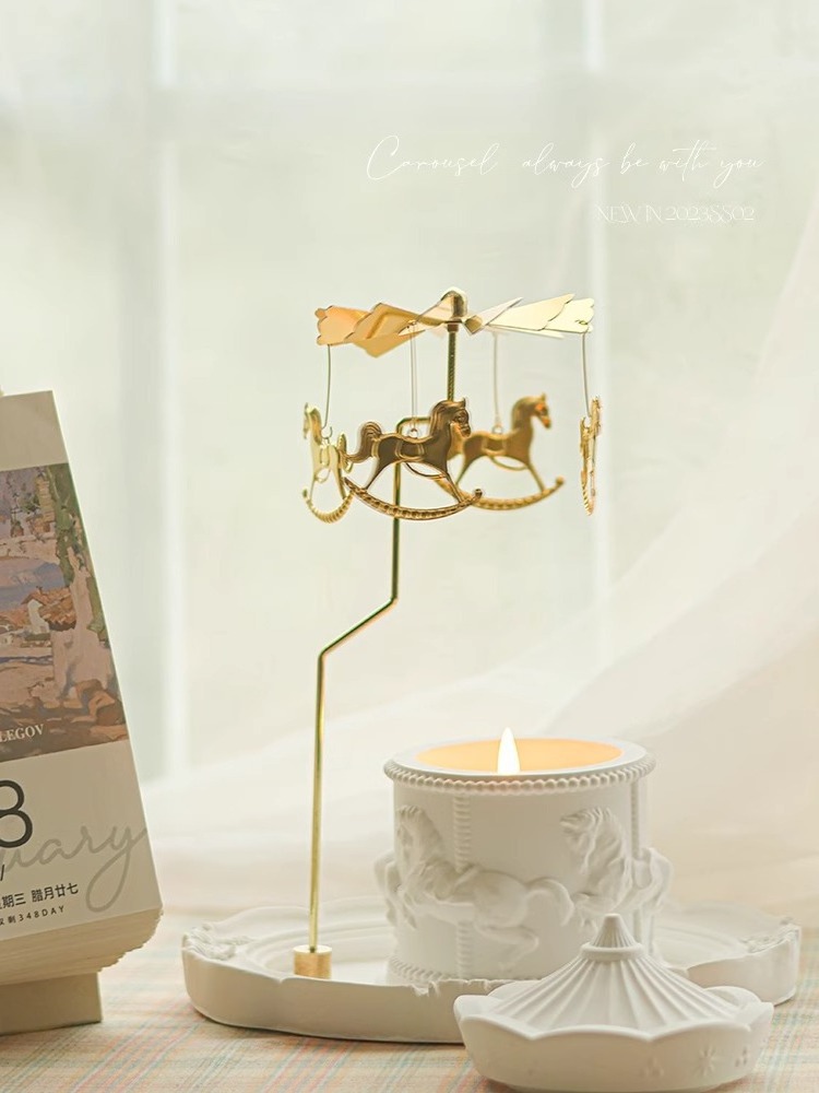 Bedroom home long-lasting light fragrance replacement carousel aromatherapy candle