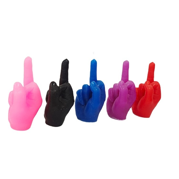 New Design Middle Finger Funk Hand Shape Beeswax Soy Wax Scented Candles