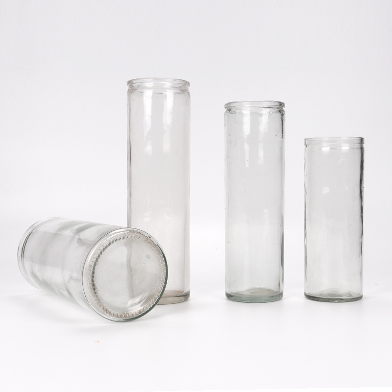 Wholesale Cheap Empty Clear Glass Candle Jars For Church Candle