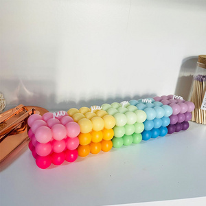 Hot Selling Multi Color Luxury Home Decoration Custom Cube Art Candle Bubble Scented Candles