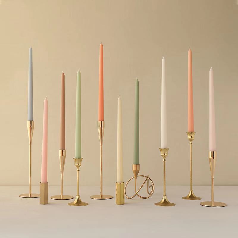 Colorful 4 pcs Packing Wholesale Scented Candles Long Rod Candles Taper Candles For Romantic Dinner